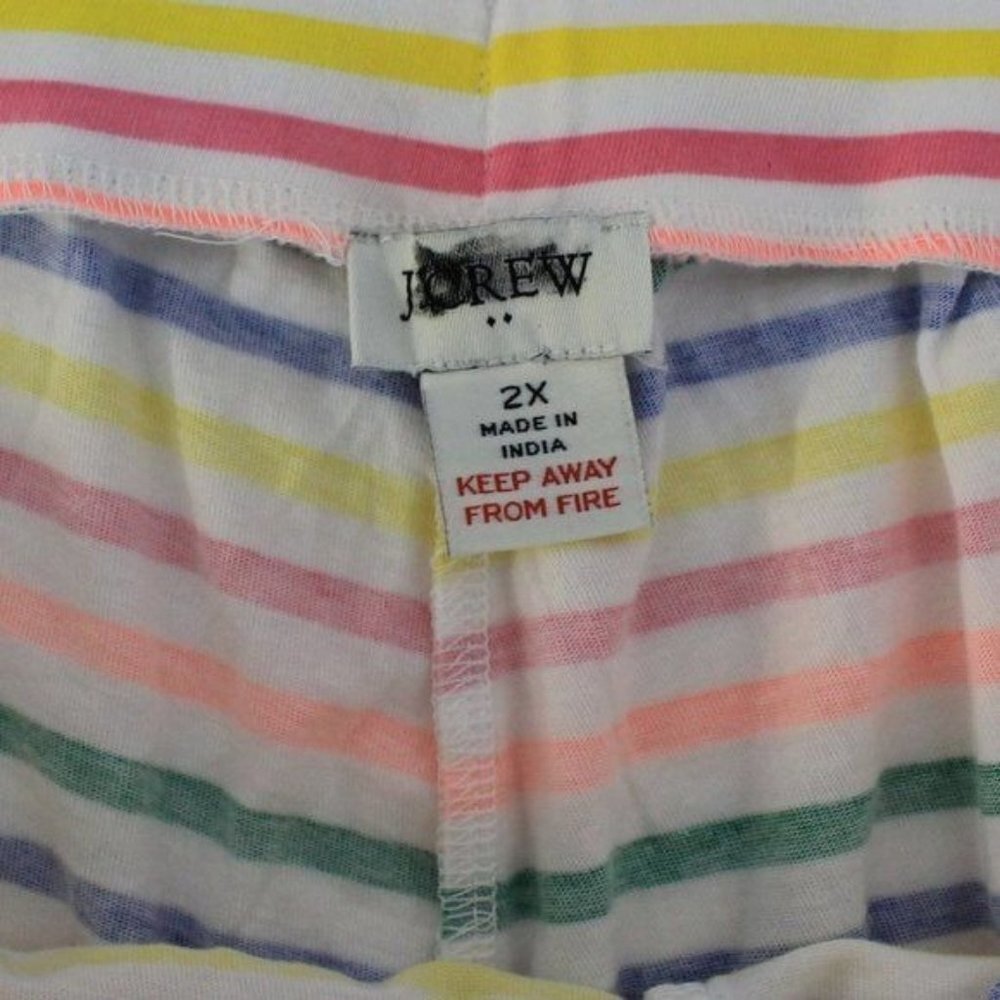 J Crew Factory Striped Jersey Pajama Short 2X - Picture 5 of 6